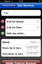 RunKeeper - Einstellungen Workout